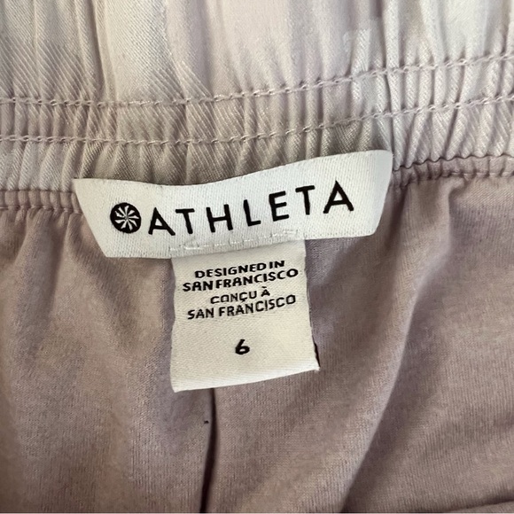 EUC Athleta Women’s Brooklyn Lined Camo Joggers - Shasta Purple - Size 6 - Picture 7 of 10